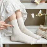 جوراب ساق دار گلدوزی لاله - کد : 21009 - تصویر 4